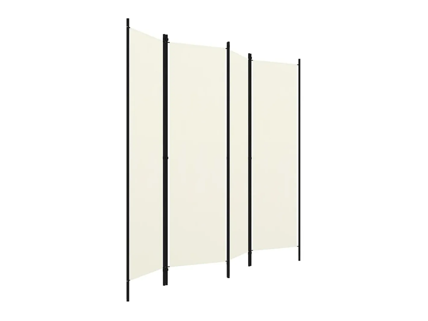 Biombo-Biombo divisor de 4 paneles 200x180 cm ES289842 Blanco