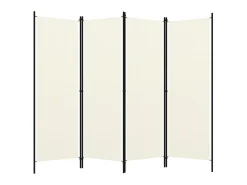 Biombo-Biombo divisor de 4 paneles 200x180 cm ES289842 Blanco