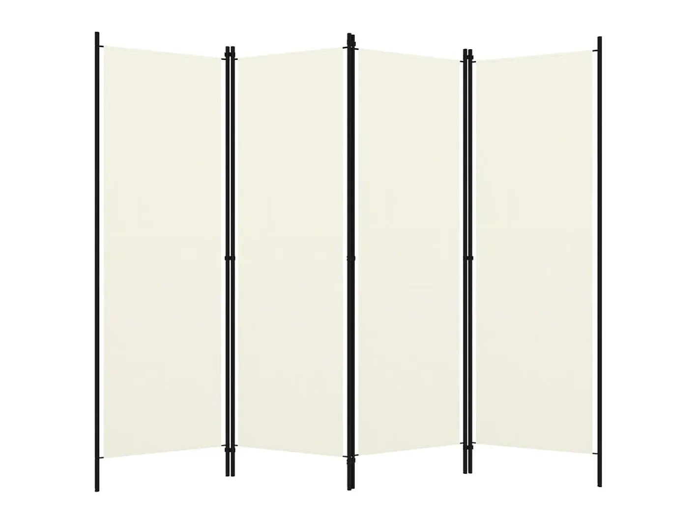 Biombo-Biombo divisor de 4 paneles 200x180 cm ES289842 Blanco