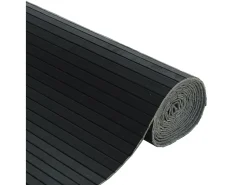 Biombo-Biombo divisor de bambú 165x600 cm ES309869 Negro