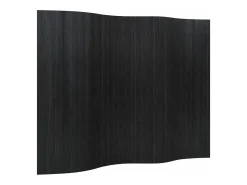 Biombo divisor de bambú 165x250 cm ES751609 Negro New