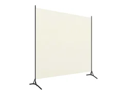 Online Biombo divisor de tela blanco 175x180 cm ES487951 Crema