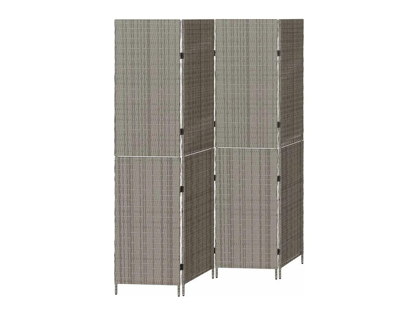 Clearance Biombo 195 x 180 cm poliratán Gris