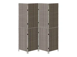 Clearance Biombo 195 x 180 cm poliratán Gris