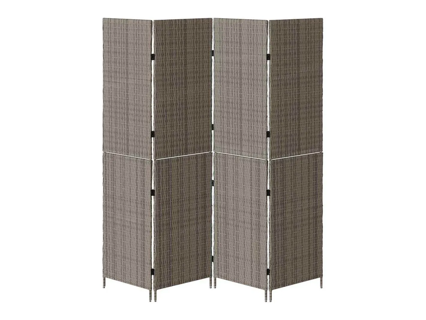 Clearance Biombo 195 x 180 cm poliratán Gris
