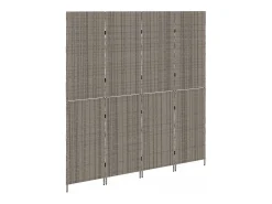 Clearance Biombo 195 x 180 cm poliratán Gris