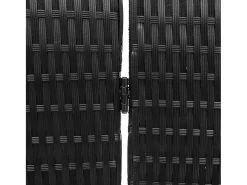 Biombo 146 x 180 cm. polirratán Negro Clearance