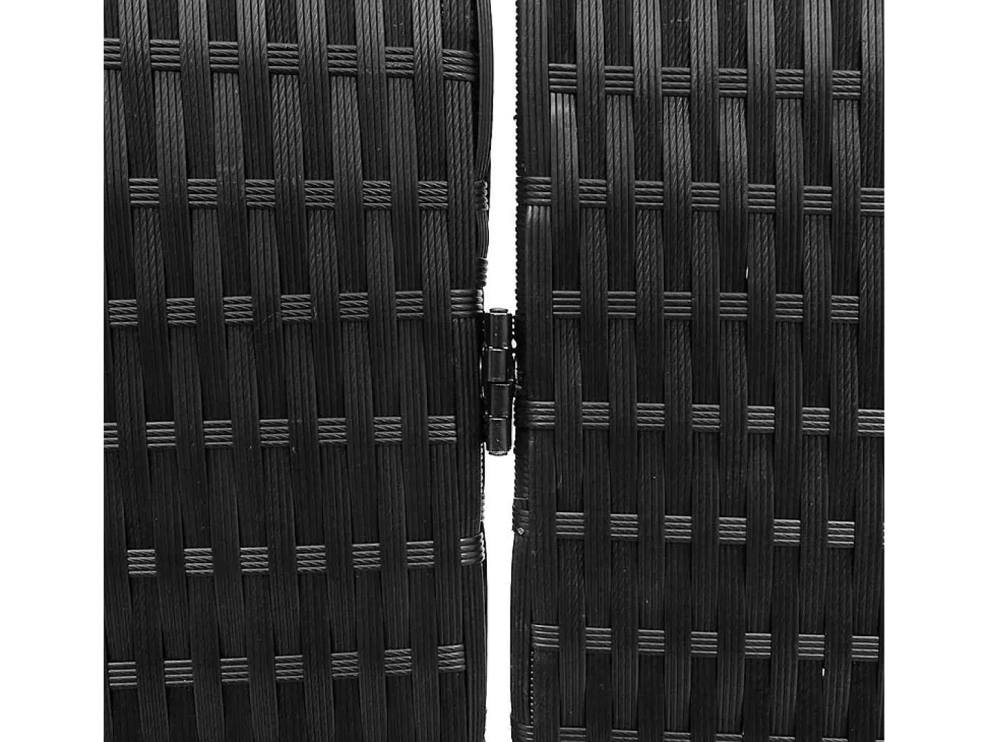 Biombo 146 x 180 cm. polirratán Negro Clearance