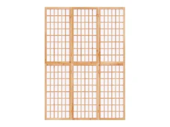 Biombo plegable con 3 paneles estilo japonés 120x170 cm ES352737 Marru00f3n Hot