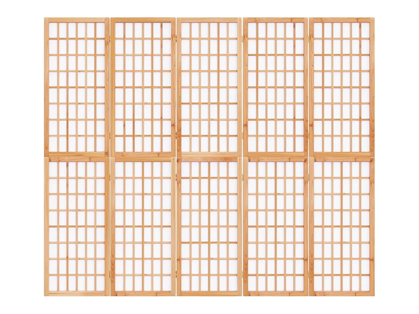 Biombo plegable con 5 paneles estilo japonés 200x170 cm ES979914 Marru00f3n Hot