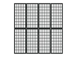 Biombo plegable con 4 paneles estilo japonés 160x170 cm ES617089 Negro Clearance