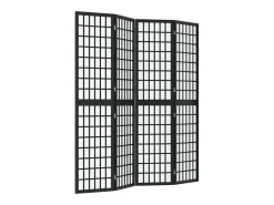 Biombo plegable con 4 paneles estilo japonés 160x170 cm ES617089 Negro Clearance