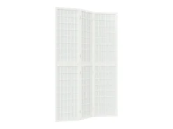 Biombo plegable con 3 paneles estilo japonés 120x170 cm ES815962 Blanco Outlet