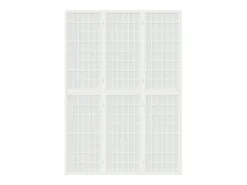 Biombo plegable con 3 paneles estilo japonés 120x170 cm ES815962 Blanco Outlet