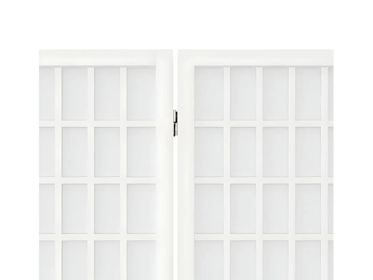 Biombo-Biombo plegable con 4 paneles estilo japonés 160x170 cm ES654972 Blanco