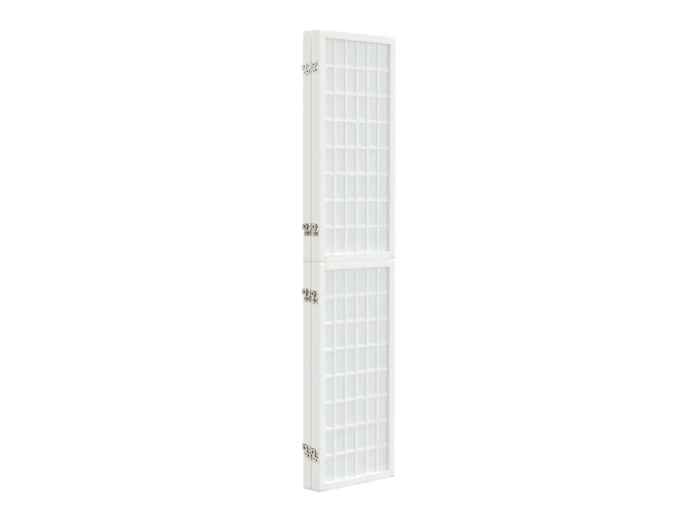 Biombo-Biombo plegable con 4 paneles estilo japonés 160x170 cm ES654972 Blanco