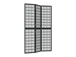 Biombo plegable con 3 paneles estilo japonés 120x170 cm ES275253 Negro Clearance