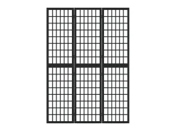 Biombo plegable con 3 paneles estilo japonés 120x170 cm ES275253 Negro Clearance