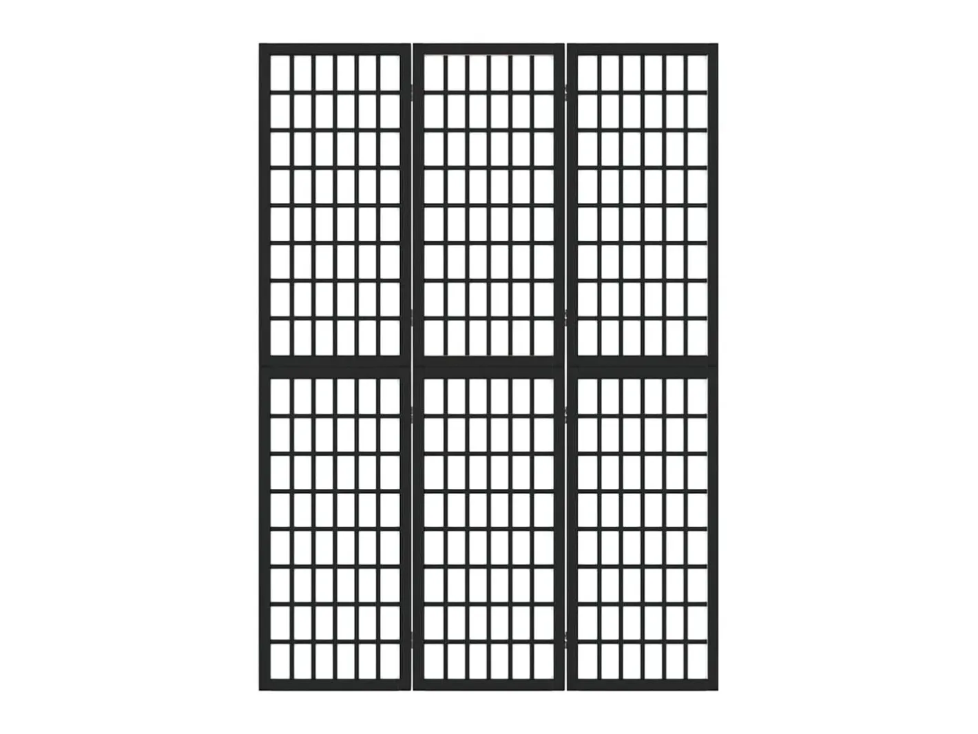 Biombo plegable con 3 paneles estilo japonés 120x170 cm ES275253 Negro Clearance