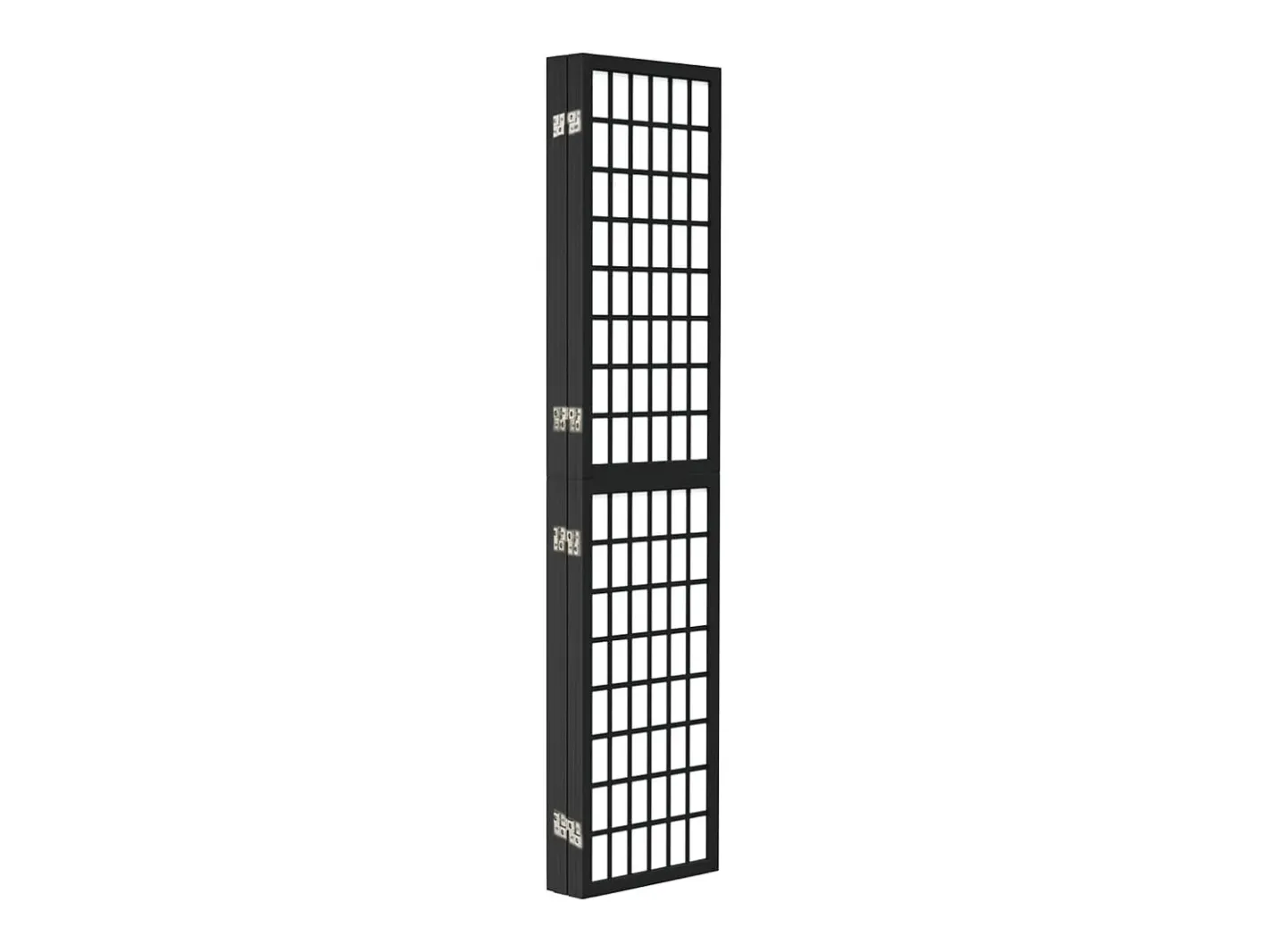 Biombo-Biombo plegable con 5 paneles estilo japonés 200x170 cm ES664079 Negro