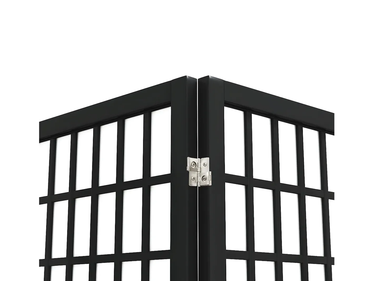 Biombo-Biombo plegable con 5 paneles estilo japonés 200x170 cm ES664079 Negro