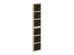 Biombo separador 3 paneles madera maciza Paulownia marrón negro ES416177 Marru00f3n