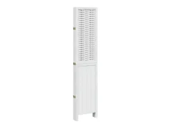 Biombo separador de 5 paneles madera maciza Paulownia ES558044 Blanco Sale
