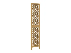 Discount Biombo separador de 3 paneles madera maciza paulownia marrón ES278665 Marru00f3n