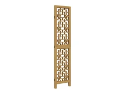Best Biombo separador de 3 paneles madera maciza paulownia marrón ES344417 Marru00f3n