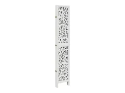 Biombo separador de 5 paneles madera maciza Paulownia ES939340 Blanco Online