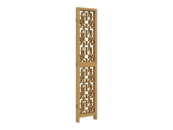 Discount Biombo separador de 4 paneles madera maciza paulownia marrón ES744021 Marru00f3n