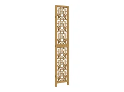 Biombo-Biombo separador de 3 paneles madera maciza paulownia marrón ES382280 Marru00f3n