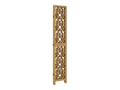Discount Biombo separador de 5 paneles madera maciza paulownia marrón ES827340 Marru00f3n