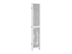 Biombo separador de 5 paneles madera maciza Paulownia ES217926 Blanco New