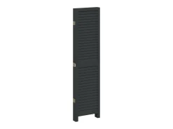 Biombo separador de 5 paneles madera maciza Paulownia ES369047 Negro Clearance