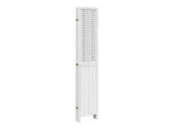 Biombo separador de 6 paneles madera maciza Paulownia ES794544 Blanco Hot