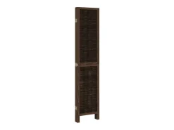 Hot Biombo separador de 5 paneles madera paulownia marrón oscuro ES577377 Marru00f3n