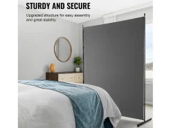 Biombo-Biombo Separador SucceBuy 6 Pies, Panel Simple De Tela Para Oficina, Dormitorio, Gris