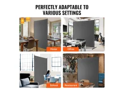 Biombo-Biombo Separador SucceBuy 6 Pies, Panel Simple De Tela Para Oficina, Dormitorio, Gris