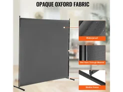 Biombo-Biombo Separador SucceBuy 6 Pies, Panel Simple De Tela Para Oficina, Dormitorio, Gris