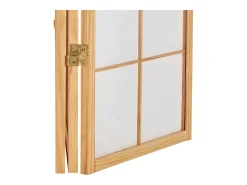 Biombo 220x179x2 cm natural Shoji Negro / Marru00f3n Sale