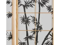 Biombo-Biombo 176x2x179 cm natural Shoji Negro / Marru00f3n
