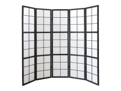 New Biombo 175x220x2.2 cm negro Shoji Negro / Blanco
