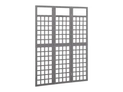 Discount Biombo/Enrejado de 3 paneles madera de abeto 121x180 cm ES698751 Gris