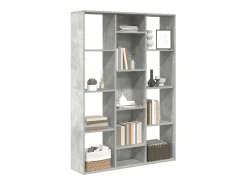 Biombo/Estantería de madera de ingeniería hormigón Gris
