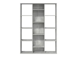 Biombo/Estantería de madera de ingeniería hormigón Gris