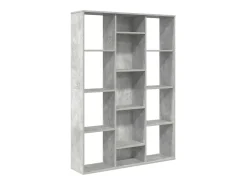 Biombo/Estantería de madera de ingeniería hormigón Gris