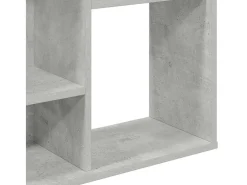 Biombo/Estantería de madera de ingeniería hormigón Gris
