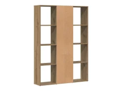 Biombo-Biombo/librería hecho a mano roble 100x24x140 cm Marru00f3n
