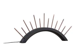 ebuy24 Björnrike - Soporte de adviento eléctrico, 13 luces, color . Negro